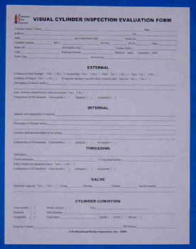 Cylinder Evaluation Forms (Pkg of 25)